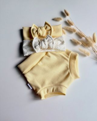 BUTTER YELOW 💛 & MADEIRA ▫️ve velikostech 0-3 měsíce až 4 roky ▫️jednobarevné BUMMIES s pružným vyvýšeným pasem zajistí...